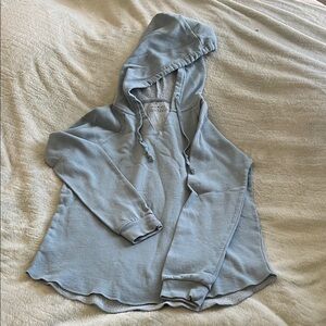Women's Light Blue Hoodie Top